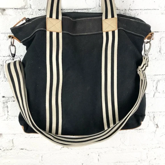 Pottery Barn Kids Black and Tan Striped Bag - Picture 3 of 12